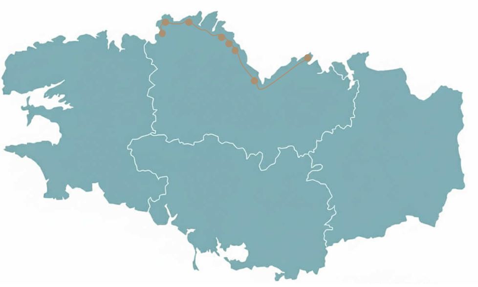 carte détaillée d'un van trip en Côte d'Armor pour un séjour de 4 jours